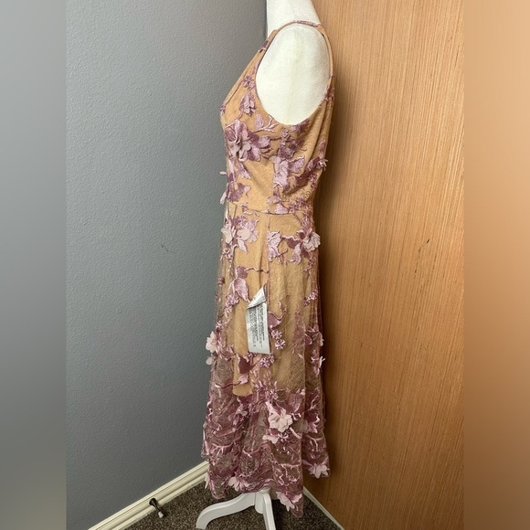 Dress The Population Audrey Dress, Lilac/Nude, Size Medium (v) - Picture 6 of 14
